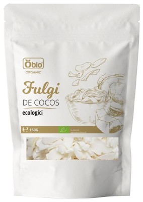 Fulgi de Cocos Raw Bio 150 grame Obio foto