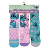 Set de Sosete Fancy Stitch Roz, Gri și Verzi - 3 Perechi, CMCLASS