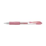 Pachet 12 buc Roller cu Gel G-2 Metalic Pilot 0.7 mm varf mediu roz
