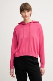 United Colors of Benetton pulover de bumbac femei, culoarea roz, light, 1294D203T