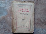 POEMES DE KABIR - RABINDRANATH TAGORE, 1922