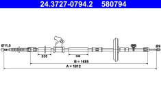 ATE 24.3727-0794.2 Cablu, frana de parcare