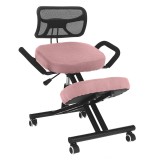 Scaun birou ergonomic roz negru Rufus 68x61x90 cm