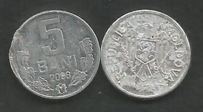 MOLDOVA 5 BANI 2006 [3] VF , livrare in cartonas foto