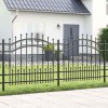 VidaXL Gard de Grădină Gri 140 cm Oțel vopsit &icirc;n pulbere 42003964