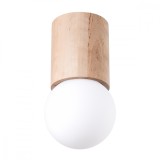 Lampă De Tavan Boomo Din Lemn Natural Cu 1 Bec, Rolă Modernă De Interior.