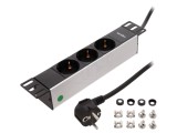 Prelungitor 3 prize negru 230V 16A