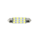 Bec sofit rosu 12 led SMD 12V (11x39mm) (set 2 buc.) Automotive TrustedCars