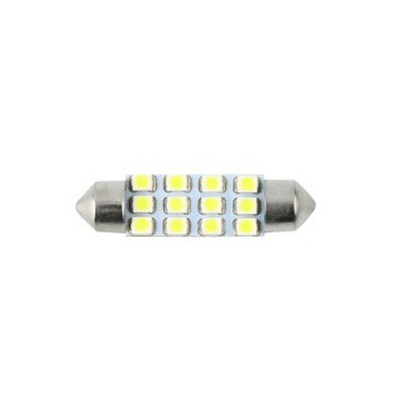 Bec sofit rosu 12 led SMD 12V (11x39mm) (set 2 buc.) Automotive TrustedCars foto