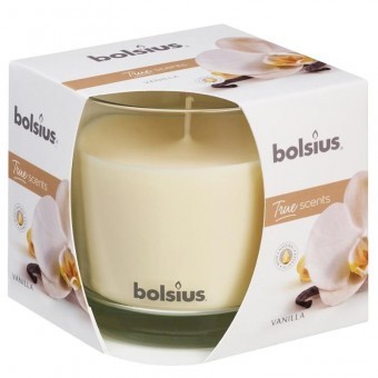 Lumanare parfumata Bolsius Jar True Scents 95/95 mm, Vanilie