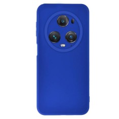 Husa silicon compatibila honor magic 5 pro, soft matt, protectie camera foto, albastru foto