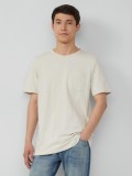 s.Oliver Tricou barbati cu croiala Regular Fit, buzunar la piept, Crem, S