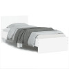 Cadru de pat cu tablie, alb, 75x190 cm, lemn prelucrat GartenMobel Dekor, vidaXL
