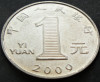 Moneda 1 YI YUAN - CHINA, anul 2009 *cod 2034 - modelul mare, Asia