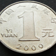Moneda 1 YI YUAN - CHINA, anul 2009 *cod 2034 - modelul mare