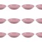Set farfurii 12 piese, farfurii adanci, din plastic, culoare Powder Pink, diametru 18 cm