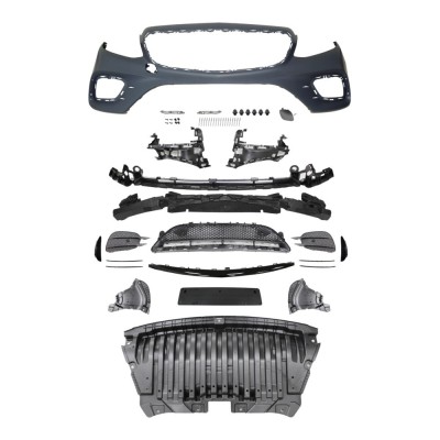 Set bara fata MERCEDES Clasa E (W213), 03.2016-, cu / fara capac senzor parcare, cu 6 gauri senzori parcare; grunduit, de vopsit; Night Package, type foto