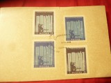 Carnet prezentare filatelica Polonia 1955 cu 4 val. din seria Festivalul Tineret