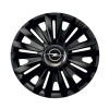 Set 4 capace roti Negre Cu Inel Cromat Royal R15 Compatibil Cu Opel, Autohelix MSA