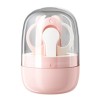 Set 4in1 de Ingrijire Unghii pentru Bebelusi, Cyrax, Cutie de Depozitare Tip Borcan, 0-6 Ani, 10 x 7 x 6 cm, Roz
