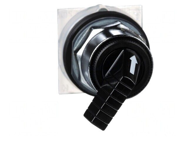 Comutator Rotativ 30mm 2 Poziții Negru