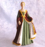 BIBELOU STATUETA PORTELAN ENGLEZESC FRANKLIN IN EDITIE LIMITATA ISABELA A SPANIEI 19.5 CM