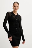 Silvian Heach cardigan KOHLES femei, culoarea negru, light, GPP25448CD