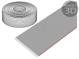 Cablu Bandă 1mm Cu Neecranat PVC Gri 30.5m
