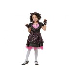 Costum Pisicuta pentru fete cu (rochie, bentita si manusi) marime 120/130 cm (7-8 Ani)