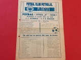 Program meci fotbal PETROLUL PLOIESTI - CFR PASCANI (12.03.1989)