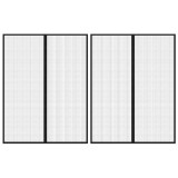 vidaXL Perdele de ușă anti-insecte cu magnet, 2 buc., negru 230x160 cm 314690