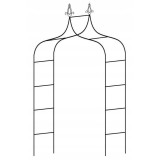 Arcada Gradina Metalica Pergola Ascutita 150x37x240cm Gardenline, Suport Plante Cataratoare, Decorativa, Negru