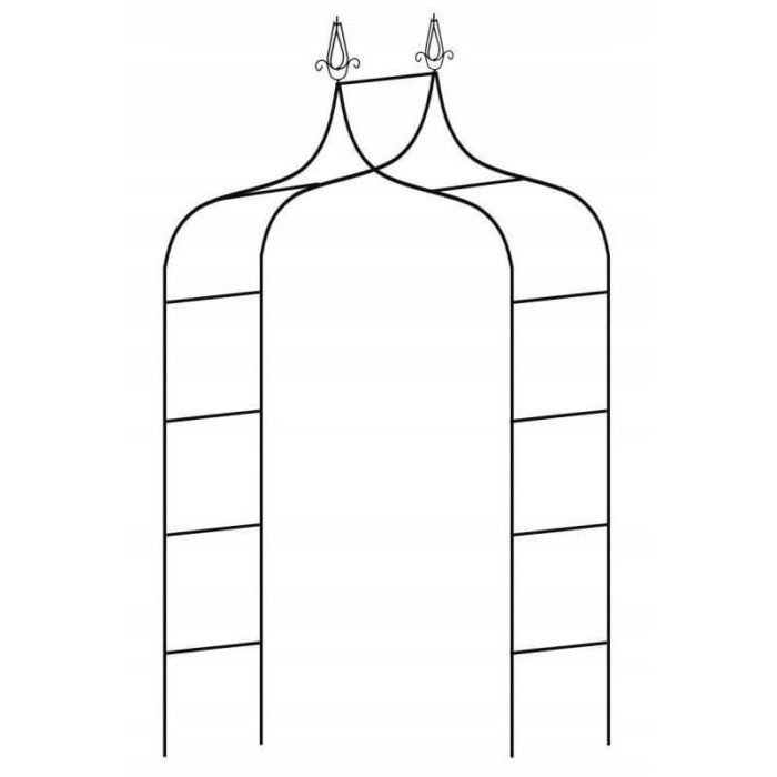 Arcada metalica, pergola, pentru gradina, ascutita, 150x37x240 cm