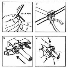 Keystone Cat. 6a RJ45 UTP tool-free SLIM Negru, Roline 26.11.0376