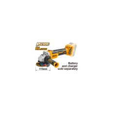 Polizor unghiular 20 v 115 mm, 9000 rpm, brushless fara acumulator, pentru taiere si slefuire a metalului si pietrei - Ingco CAGLI1152