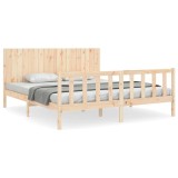 Cumpara ieftin Cadru de pat cu tablie Super King Size, lemn masiv