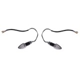 Semnalizari Moto LED Negre, 12V, Omologare E8, Set 2 Bucati