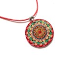 Colier lemn mandala 47043