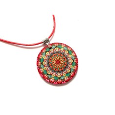 colier lemn mandala 47043