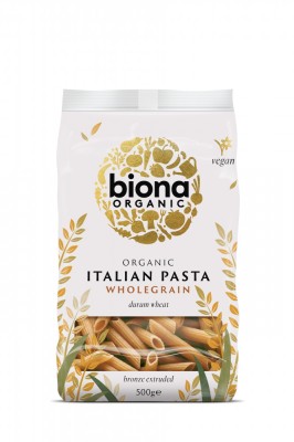 Penne din grau integral eco 500g Biona foto