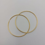 Cercei rotunzi placati cu aur Round and Sweet - diametru 6 cm, SaraTremo