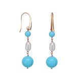 Cumpara ieftin Cercei Dream din turcoaz și perle