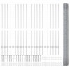 vidaXL Gard Plasa Sudata Argintiu 1.4x50m Otel + 44 U Posti, Multicolor, Gard Gradina, Exterior, Asamblare Usoara