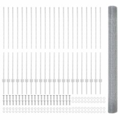 vidaXL &Icirc;ngrădire cu st&acirc;lpi Argintiu 1.4 x 50 m Oțel 3336405
