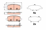TRW GDB2279 set placute frana,frana disc