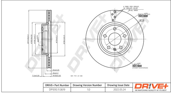 Dr!ve+ DP1010.11.0619 Disc frana