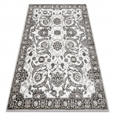 Covor MATEO 8037/944 Modern cadru, flori - structural gri / bej, 80x150 cm