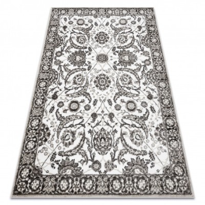 Covor MATEO 8037/944 Modern cadru, flori - structural gri / bej, 200x290 cm foto