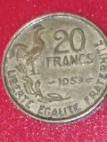 20 francs 1953 Franta, stare aUNC [poze]. Discount conform descriere [10 - 20 %. Vezi descrierea.].