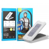 Folie de protectie Ecran Privacy Blueo Anti-Peep Applicator Pro pentru Apple iPhone 16 Pro, Sticla Securizata, Full Glue